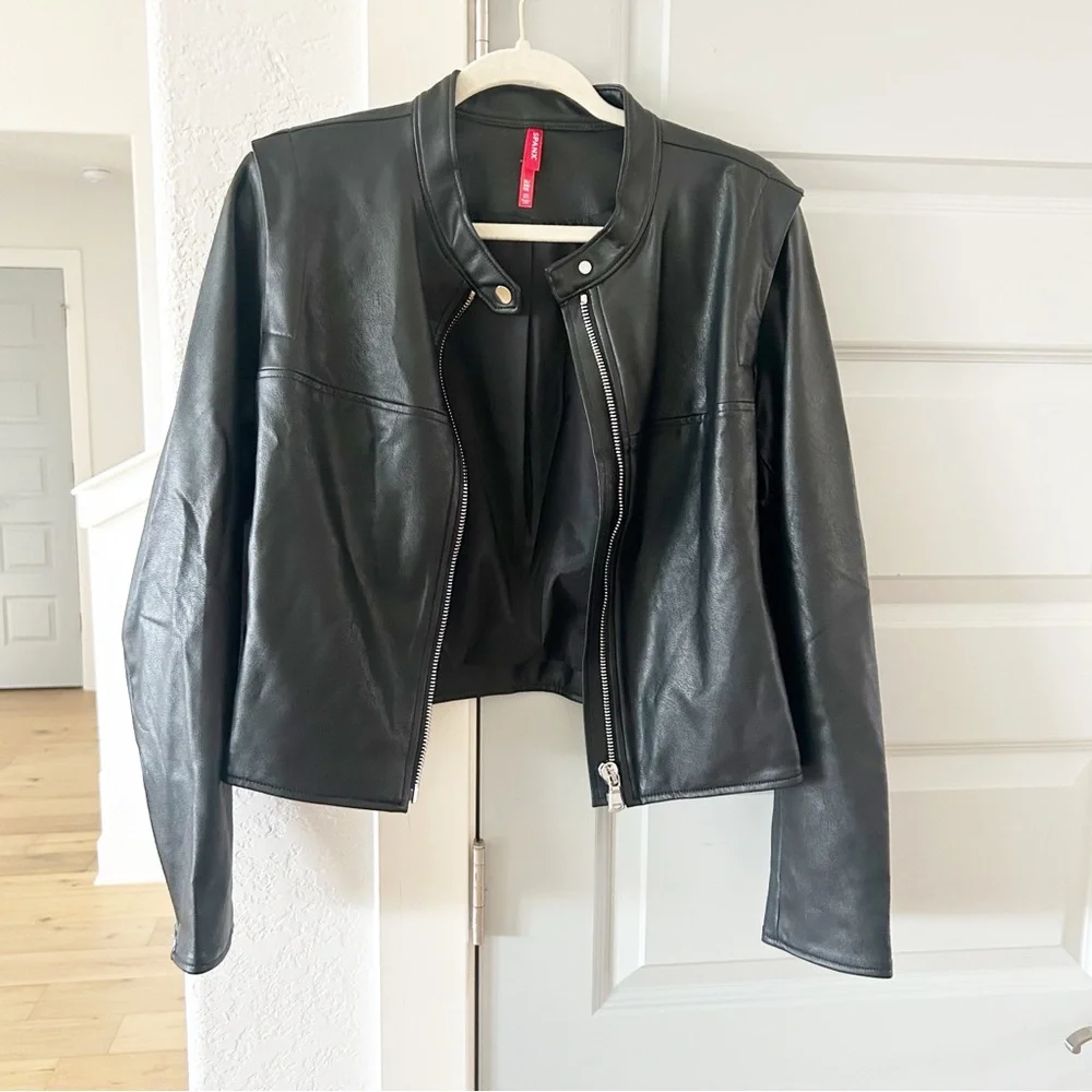 NWT Spanx II Faux Leather Moto Jacket